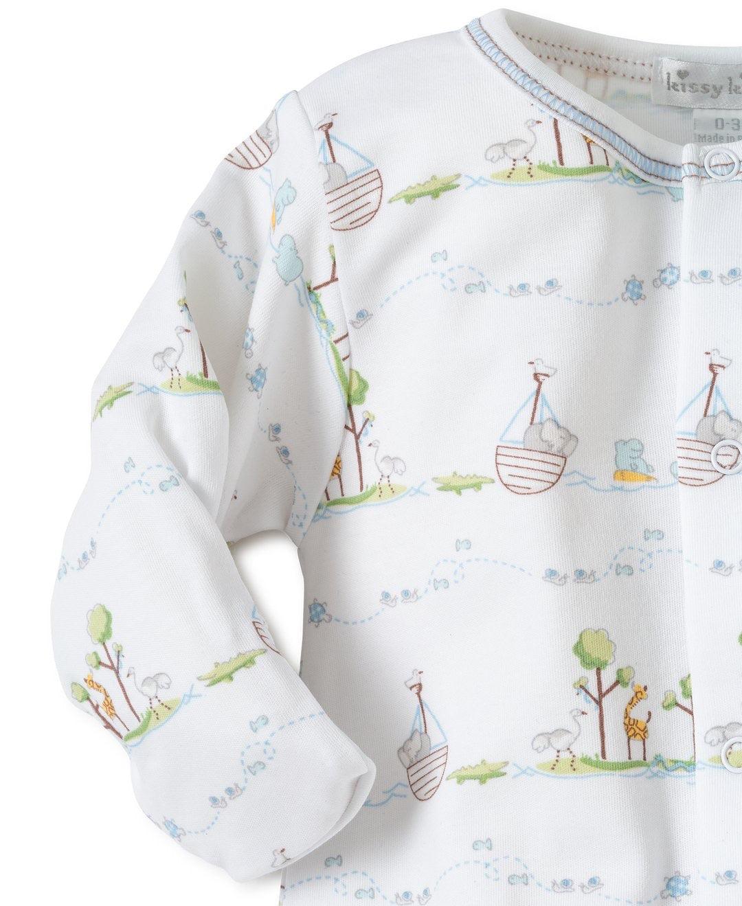 Kissy Kissy Noah’s Print Footie - shopnurseryrhymes