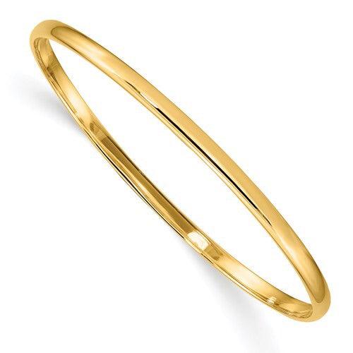 Quality Gold 14k slip on 5.5” baby bangle bracelet - shopnurseryrhymes
