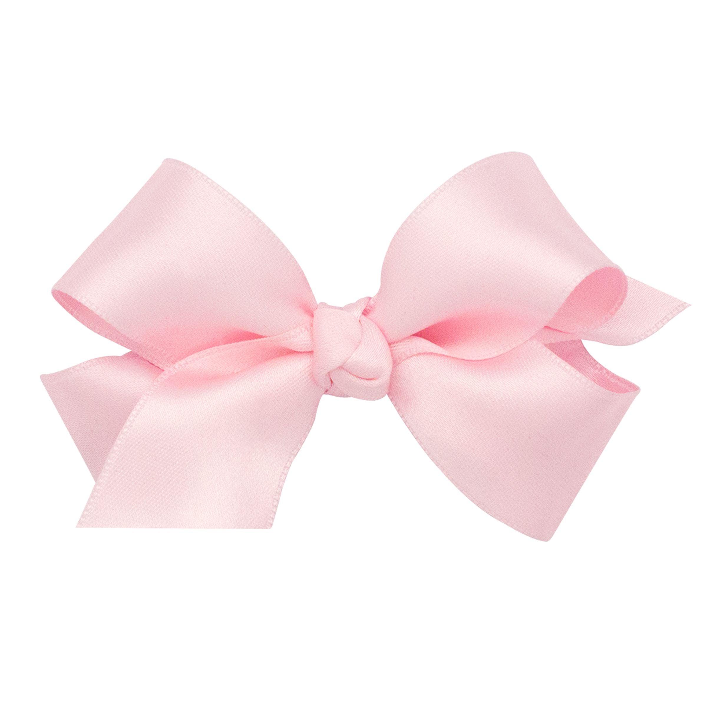 Wee Ones Mini French Satin Basic Bow with Knot - shopnurseryrhymes