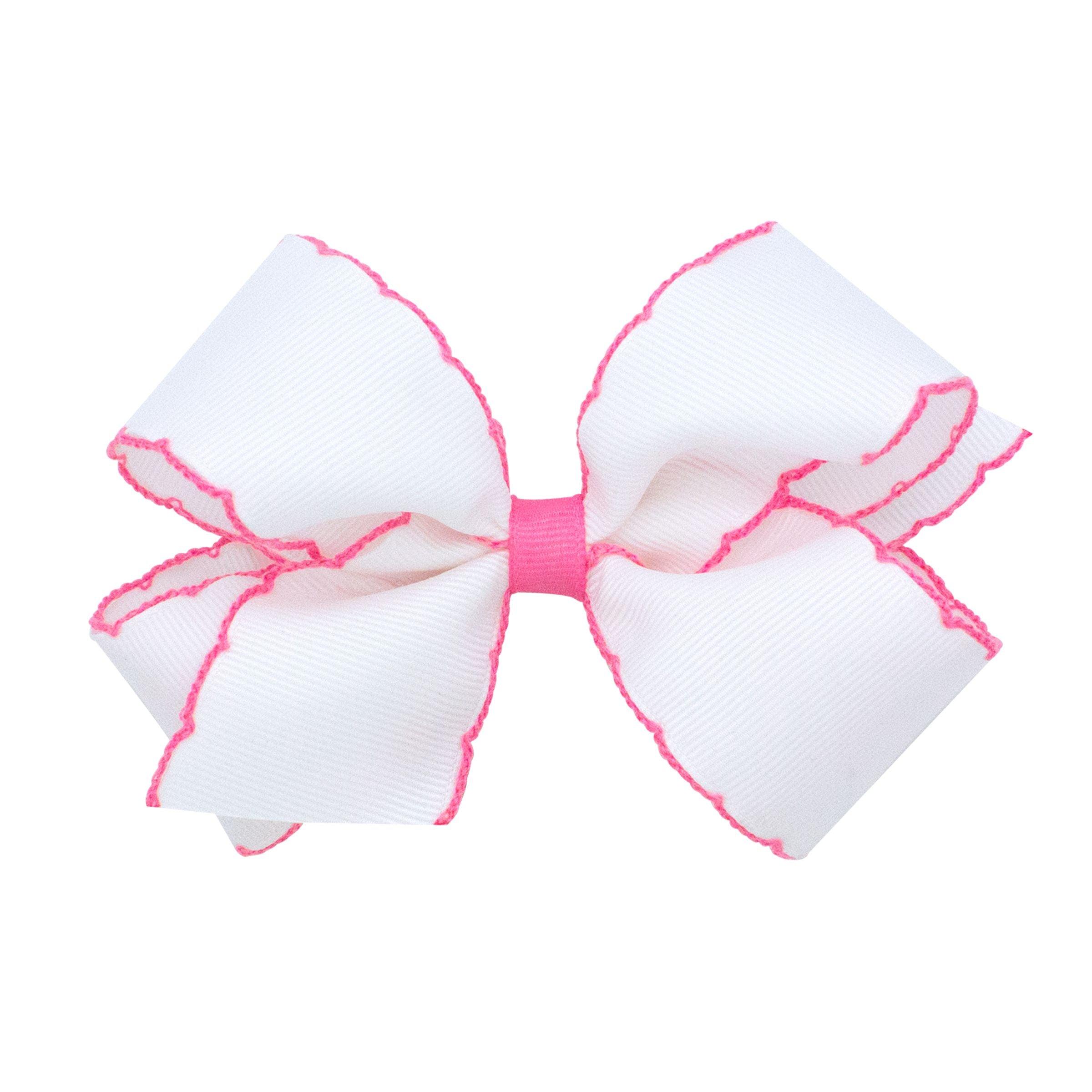 Wee Ones Medium Moonstitch Basic Bow - shopnurseryrhymes