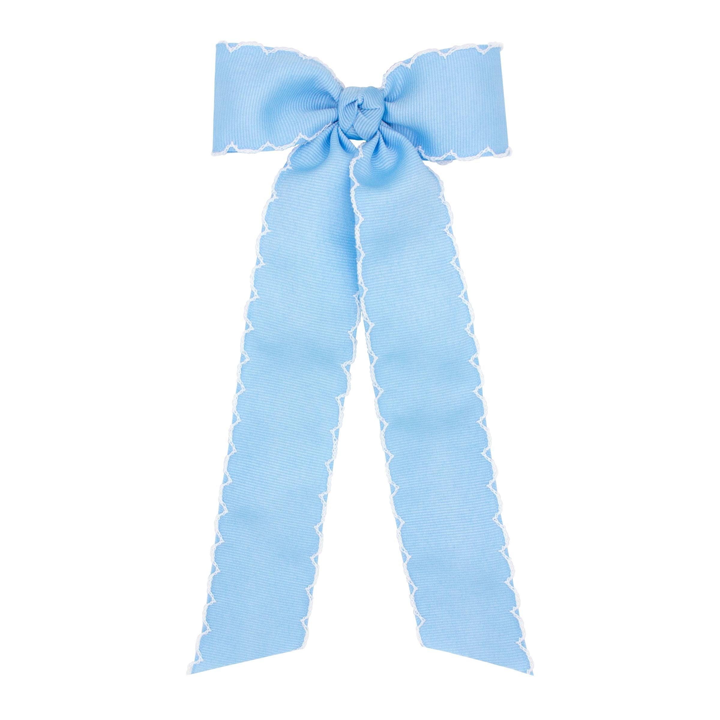 Wee Ones Medium Moonstitch Bowtie with Streamer Tails - shopnurseryrhymes