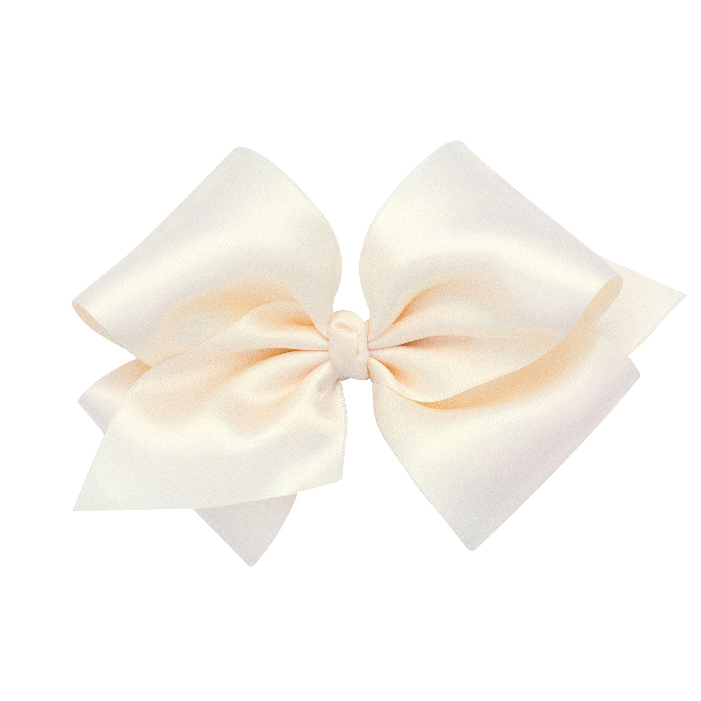 Wee Ones Medium French Satin Basic Bow - shopnurseryrhymes