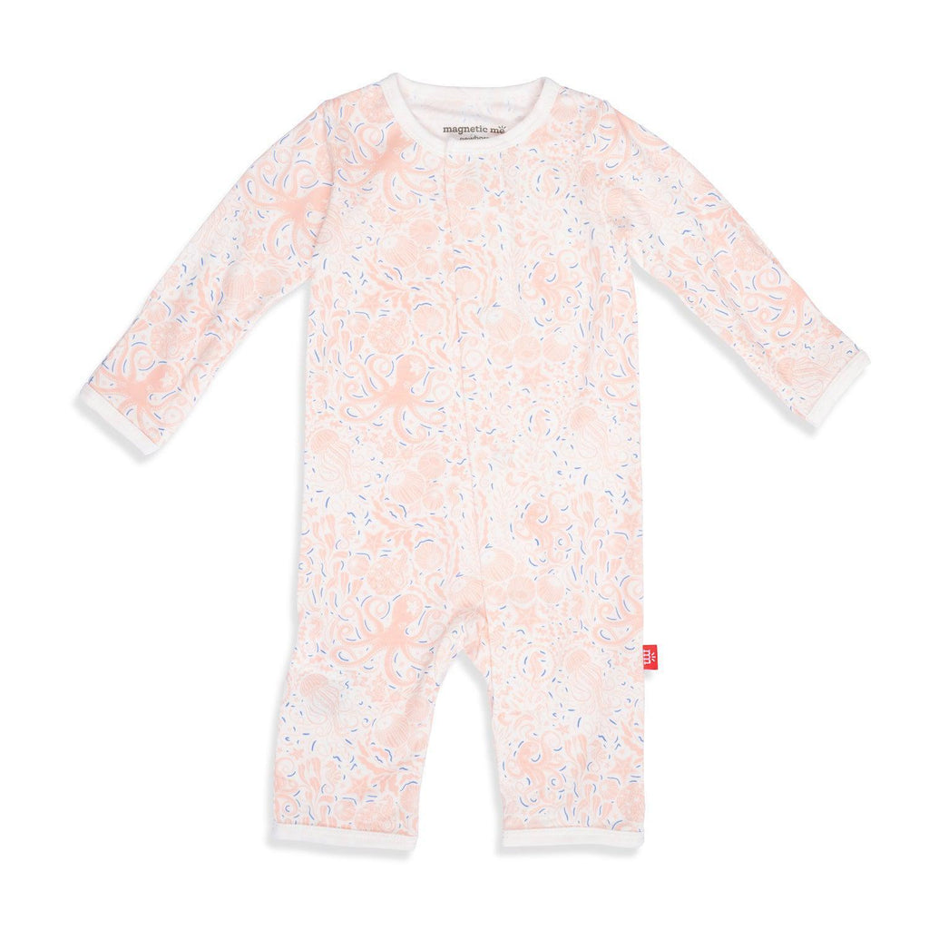 Magnetic Me Seas the Day Pink Modal Coverall - shopnurseryrhymes