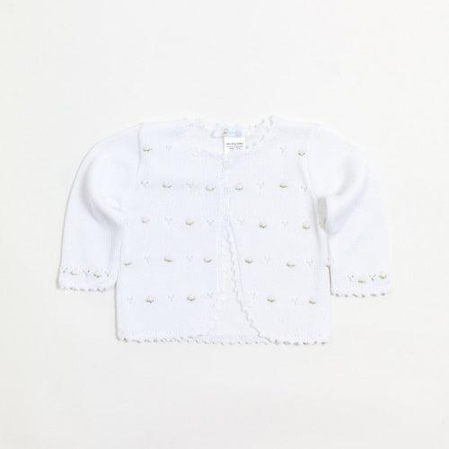 Cuclie Baby Full Flowers Cardigan-White - shopnurseryrhymes