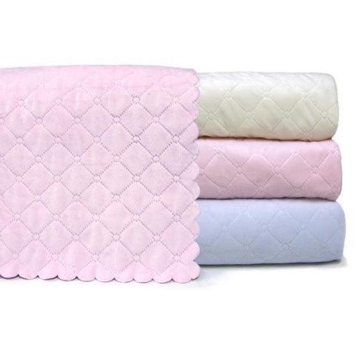 A Soft Idea Nana Quilted Plush Baby Blanket Pink